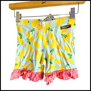 Matilda Jane Lemonade Bike Shorts Ruffle Bottoms Girls Size 10 NWT